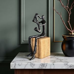 АРТ СТАТУЕТКА ДЪРВО И МЕТАЛ - МУЗИКА ОТ СЪРЦЕТО 