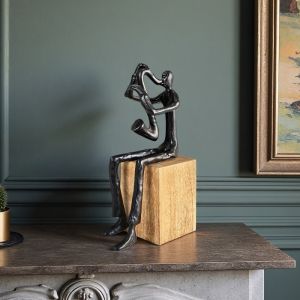 АРТ СТАТУЕТКА ДЪРВО И МЕТАЛ - МУЗИКА ОТ СЪРЦЕТО 