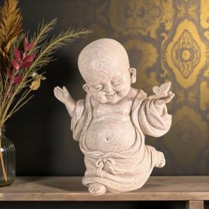 ФИГУРКА УСМИХНАТ БУДА - ЩАСТИЕТО Е В МИГА 