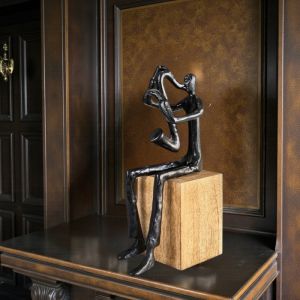 АРТ СТАТУЕТКА ДЪРВО И МЕТАЛ - МУЗИКА ОТ СЪРЦЕТО 