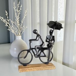 АРТ СТАТУЕТКА ДЪРВО И МЕТАЛ - МЕЧТИ В ЕДНА ПОСОКА