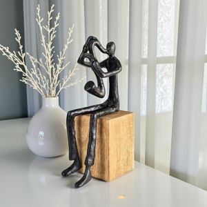 АРТ СТАТУЕТКА ДЪРВО И МЕТАЛ - МУЗИКА ОТ СЪРЦЕТО 