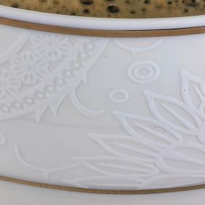 ЛУКСОЗЕН СЕРВИЗ ЗА КАФЕ / ЧАЙ 6 чаши+6 чинийки - БЯЛА НЕЖНОСТ