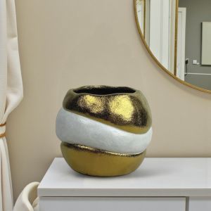 СТИЛНА ВАЗА 22,5см - ИЗКУСТВО В БАЛО И ЗЛАТО