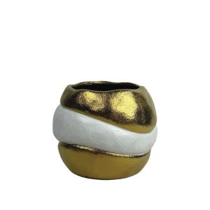 СТИЛНА ВАЗА 22,5см - ИЗКУСТВО В БАЛО И ЗЛАТО