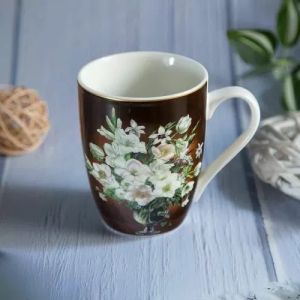 ПОРЦЕЛАНОВА ЧАША ЗА ЧАЙ - БУКЕТ БЕЛИ ЛИЛИУМИ