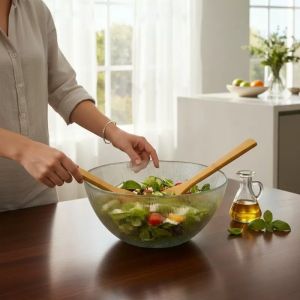 КУПА ЗА САЛАТА С БЪРКАЛКИ - РЕЛЕФ И ПРОЗРАЧНОСТ