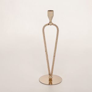 СВЕЩНИК ЗА КОНУСНА СВЕЩ - МЕДНИ РАМКИ