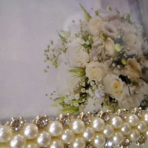 СВАТБЕНА РАМКА С ПЕРЛИ - НЕЗАБРАВИМИЯТ ДЕН