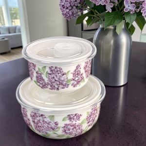 КОМПЛЕКТ ОТ 2 броя ПОРЦЕЛАНОВИ КУПИ С ВАКУМ КАПАК - ЛЮЛЯКОВИ НОЩИ