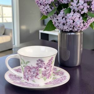 СЕРВИЗ ЗА КАФЕ / ЧАЙ  6чаши + 6 чинийки - ЛЮЛЯКОВИ НОЩИ