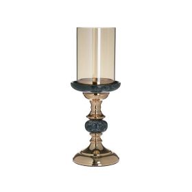 Свещник в златисто и тюркоаз