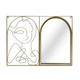 ОГЛЕДАЛО ЗА СТЕНА С МЕТАЛНА ОРНАМЕНТИКА ЛИЦЕ НА ЖЕНА