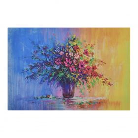 Картина - Арт натюрморт с цветя 100х70 см