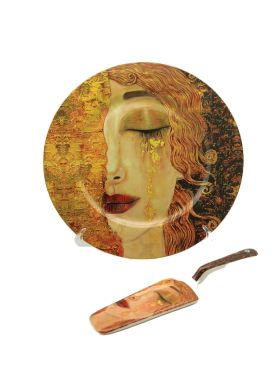 КОМПЛЕКТ ЗА ТОРТА  ОТ 2 ЧАСТИ - ЗЛАТНАТА СЪЛЗА